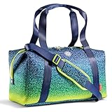 Fit & Fresh ジュニアダッフルバッグ 子供用 プレミアムネオプレンライク素材 小さなダッフル、ダンス&スポーツバッグ、ウィークエンダー, ブルーグリーン, 子供用ジュニアダッフル。