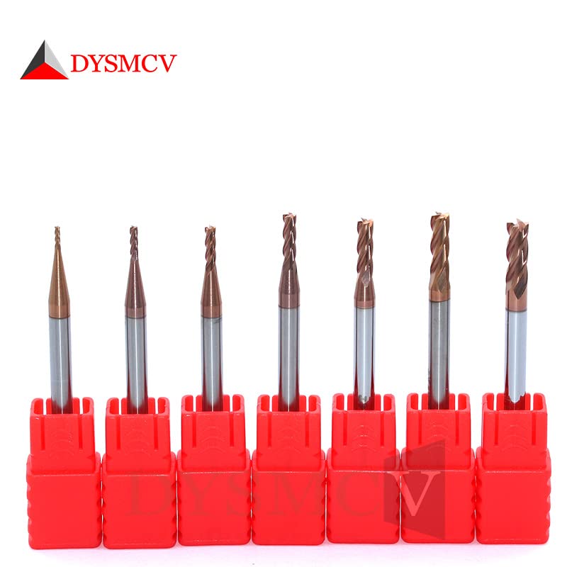 1pc End Mill 8mm HRC60 4Flute Long 60mm 75mm 100mm 150mm Solid Carbide Spiral Flat Endmills CNC Lathe Milling Cutter Tools - (Dimensions: HRC60 4F-D8X100L)