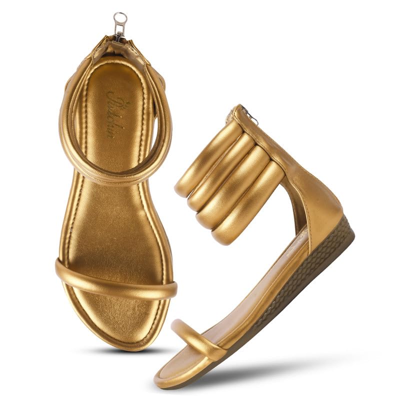 Image of Padchin Women Flat Sandals Comfortable Gladiator flatform Stappy Heel ladies footwear