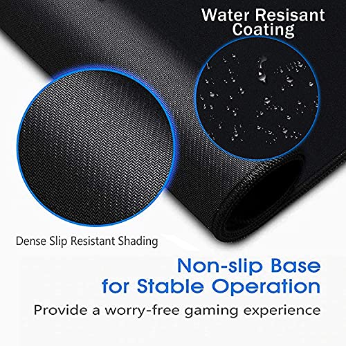 Image of Large Extended Long 700 x 300 mm Mouse Pad for Keyboard & Mouse | Water Resistant Anti Slip Surface Ideal for Office Home and Gaming Setup (Flame Pattern -19)