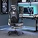 Produktbild AutoFull C3 Gaming Stuhl Bürostuhl Gaming Chair Zocker Gamer Stuhl mit ergonomischer Lordosenstütze, PU-Leder im Racing-Stil, gamingstuhl mit hoher Rückenlehne, verstellbar, mit Fußstütze, Schwarz
