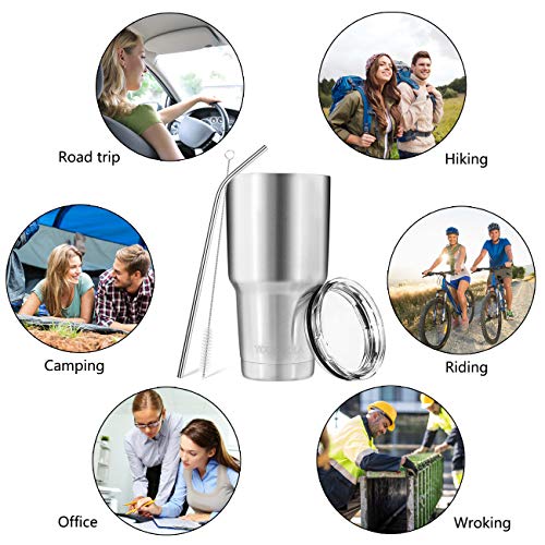 Stainless Steel Tumbler 30oz - Vacuum Insulated Tumbler Coffee Cup ...