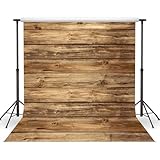 WOLADA 8x8FT Rustic Wood Wall Backdrop Natural Brown Wooden Board Photography Background Baby Shower Birthday Party Cake Table Decoration Banner Backdrops Photo Booth Prop 11839