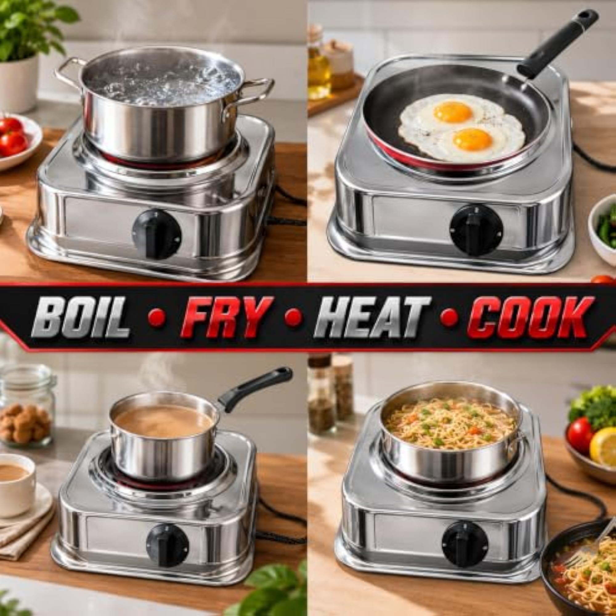 1000W Single Burner Electric Hot Plate with Adjustable Temperature