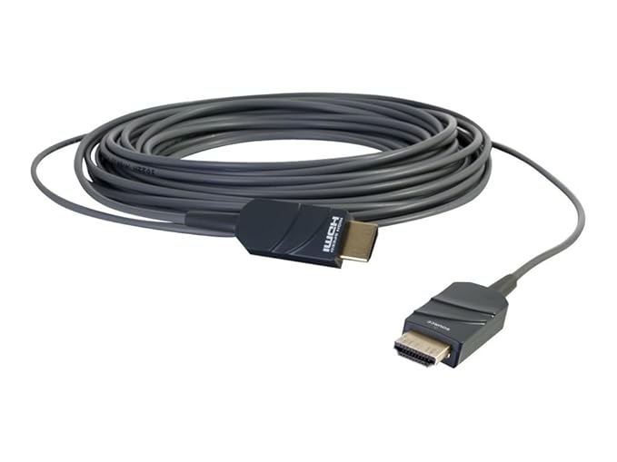 C2G HDMI Cable, 4K, Optical Cable, High Speed & Active HDMI Cable, Plenum, 33 Feet (10.05 Meters), Black, Cables to Go 41370