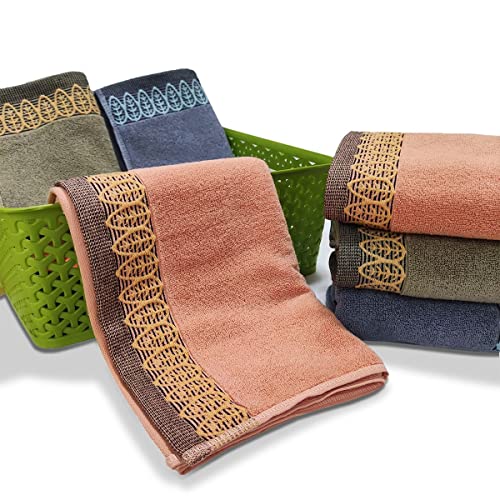 Heikrdo Ultra Absorbent & Soft Cotton Hand Towels(3-Pack,14X29Inch) For Hand, Face, Gym And Spa (3-Colors) #TOP1