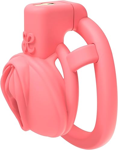Lock Love Dispositivos de castidad masculina, jaula para pene mariquita, jaula de pene de virginidad plana, impresa en 3D, ligera, rosa, realista,