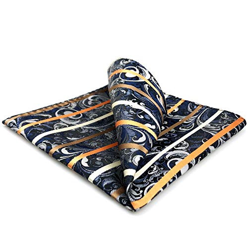 S&W SHLAX&WING Carrés de Poche Pour Hommes Foncé Grise Marron Rayé Cover