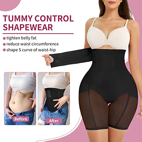 Scarboro Shapewear Shorts For Women Tummy Control Body Shaper Underwear Butt Padded Enhancer Panties Waist Trainer Girdle Black #TOP3