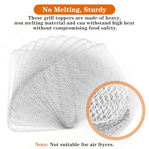aglehome Grill Topper, Grill BBQ Disposable Grill Toppers, 20 Pack Grill Topper for Outdoor Grill Disposable Grilling Liners Prevent Food from Falling Through Grill Grates - 15.3x12 Inch