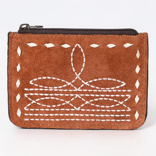 American Darling ADBG1655 Card-Holder Suede Genuine Western Leather Women and Men Zipper Pocket4