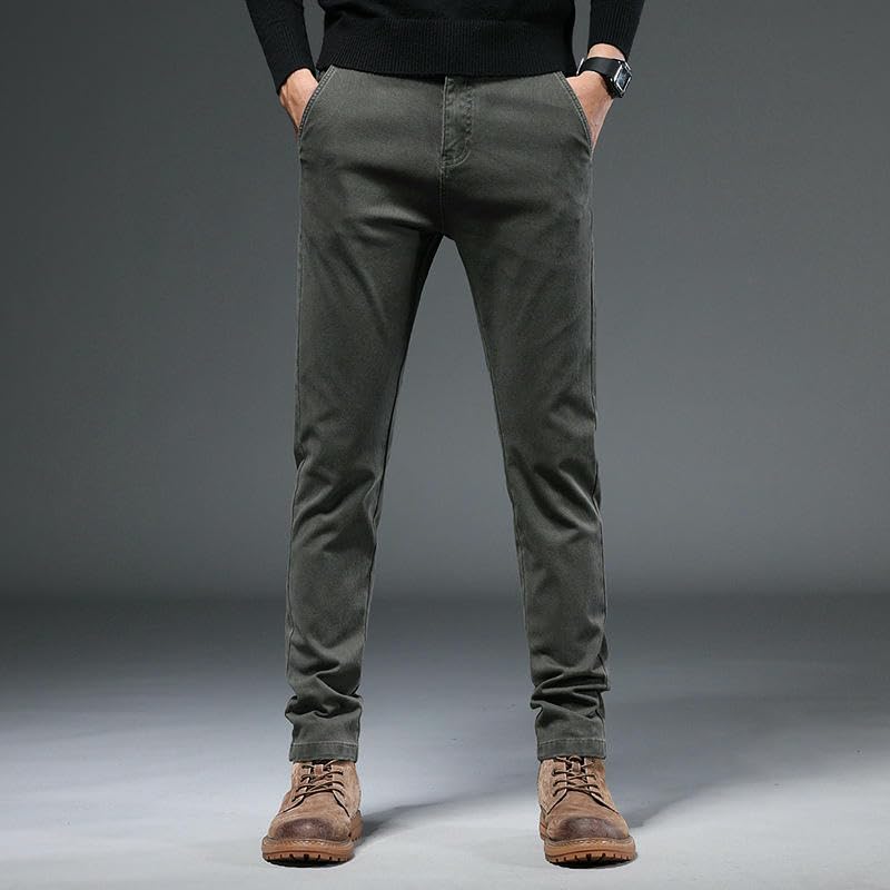 Men's Spring Autumn Korean Style Trendy Loose Straight Simple Versatile Elastic Workwear Casual Pants2