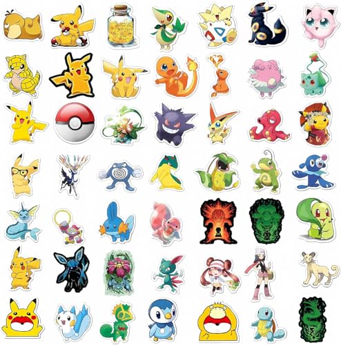 image for KliSa 101Pcs Cartoon Pokémon Stickers in Gift Bag for Suitcase Laptop