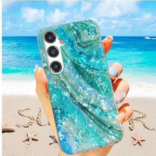 Coque Samsung S24 FE à paillettes bleu mer pour smartphone - 7