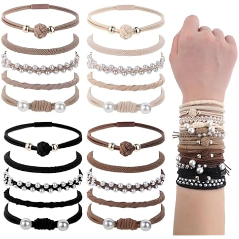 Bewudy Boho Hair Ties Bracelets for Women Cover