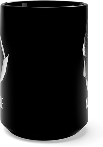 Miniatura 2 de Divertida taza de café negra con nombre personalizado de Navidad 2025, 15 onzas