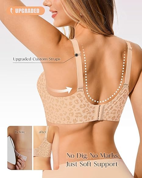 Image of JellyLift Seamless Wireless Jelly Bra for Women | No Underwire, Deep V Invisible T-Shirt Bra | 360 Jelly Support, Adjustable Straps | S-3XL
