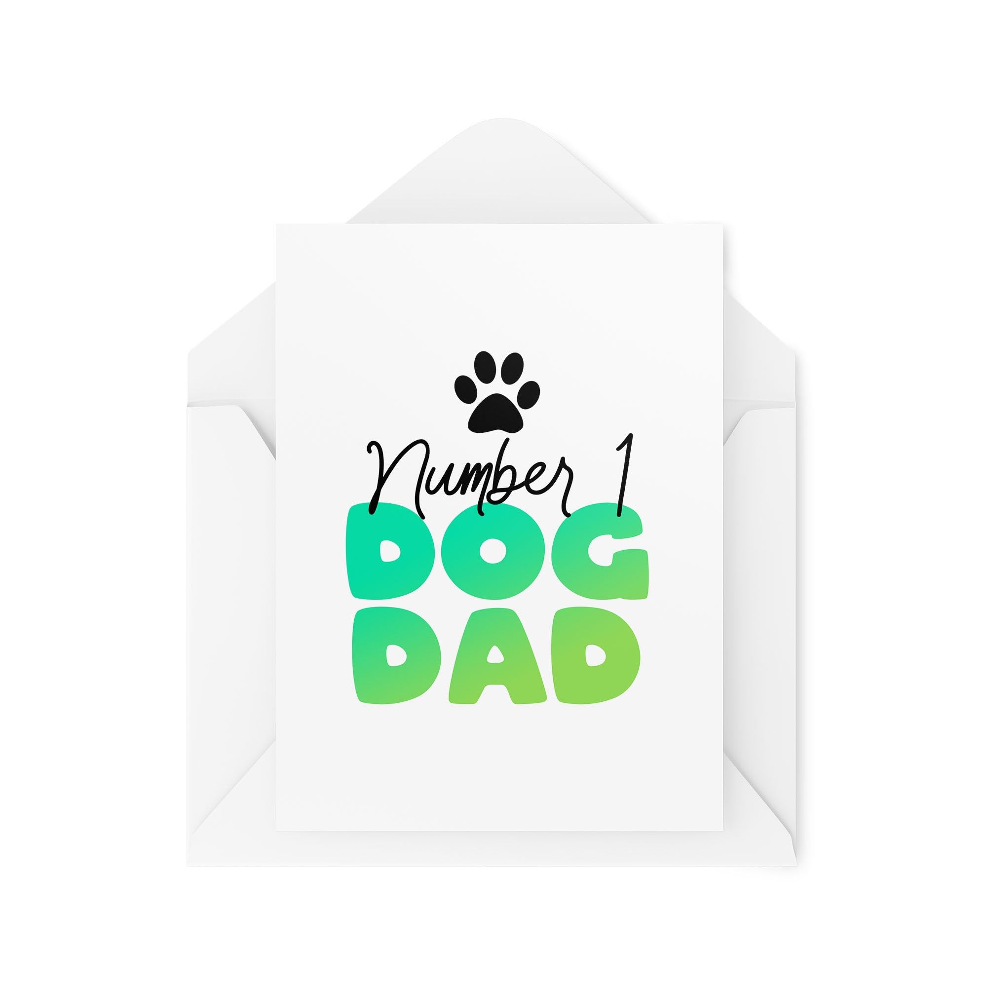 Cards from the Dog - Number 1 Dog Dad - Pet Owner Cards - Father's Day cards from the dog - Puppy Cards - CBH1701