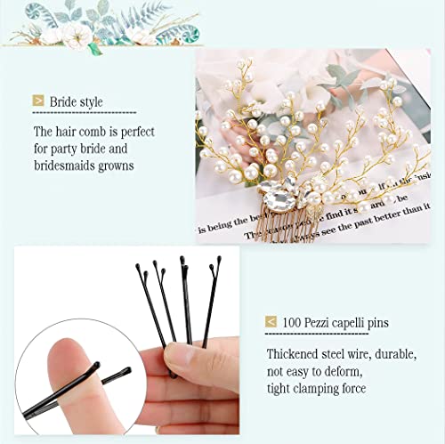 1 pezzi Pettine per Capelli da Sposa con 100 pezzi...