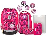 ERGOBAG DanceBear Kinder-Rucksack, 35 cm, 20 Liter, Pink Stones