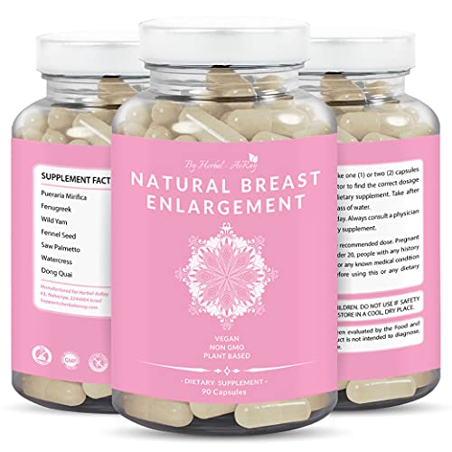 Breast Enhancement Pills for Women â€“ Natural Breast Enlargement Pills with Pueraria Mirifica â€“ Non GMO and Plant-Based Bust Firming Complex â€“ Effective Breast Growth Pills â€“ 90 Veggie Capsules