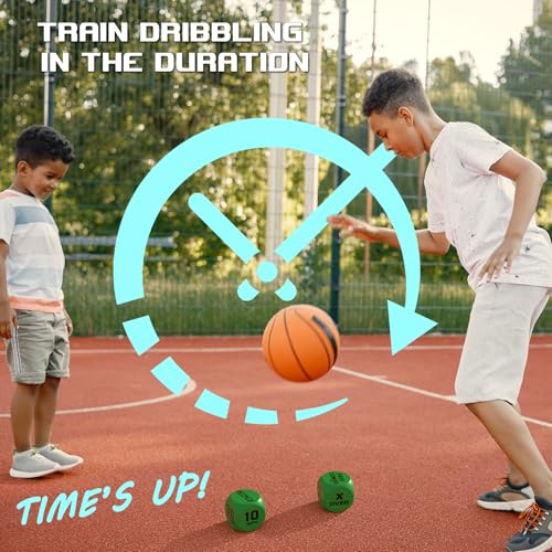 SETOXYX Basketball Dribble Skills Dice Set - Training Equipment - Basketball Gift for Boys.Dribble Skills Training for Beginner from 0 to 1.Kids Party Favors