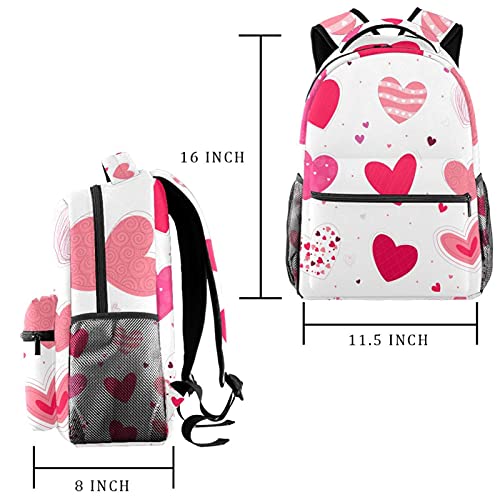 Sac à dos de voyage Campus avec motifs cœurs pour enfants actifs