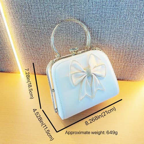QTKJ Ribbon Evening Bag, Clutch Purses for Women, Crossbody Bag for Wedding Party