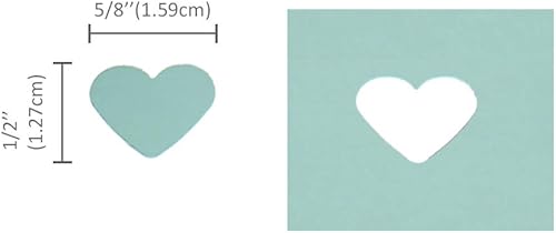 Miniatura 2 de Bira Craft Punzón de 58 pulgadas en forma de corazón, para el día de San Valentín, palanca de acción para manualidades de papel, álbumes de recortes