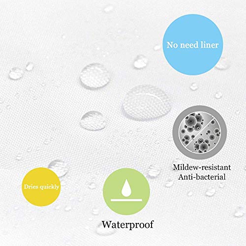 Rideau de douche imperméable à rayures pour protéger le sol de salle de bain - 7