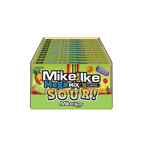 Image of Mike and Ike Candy, Mega Mix Sour, 4.25oz Theater Box, Pack of 24