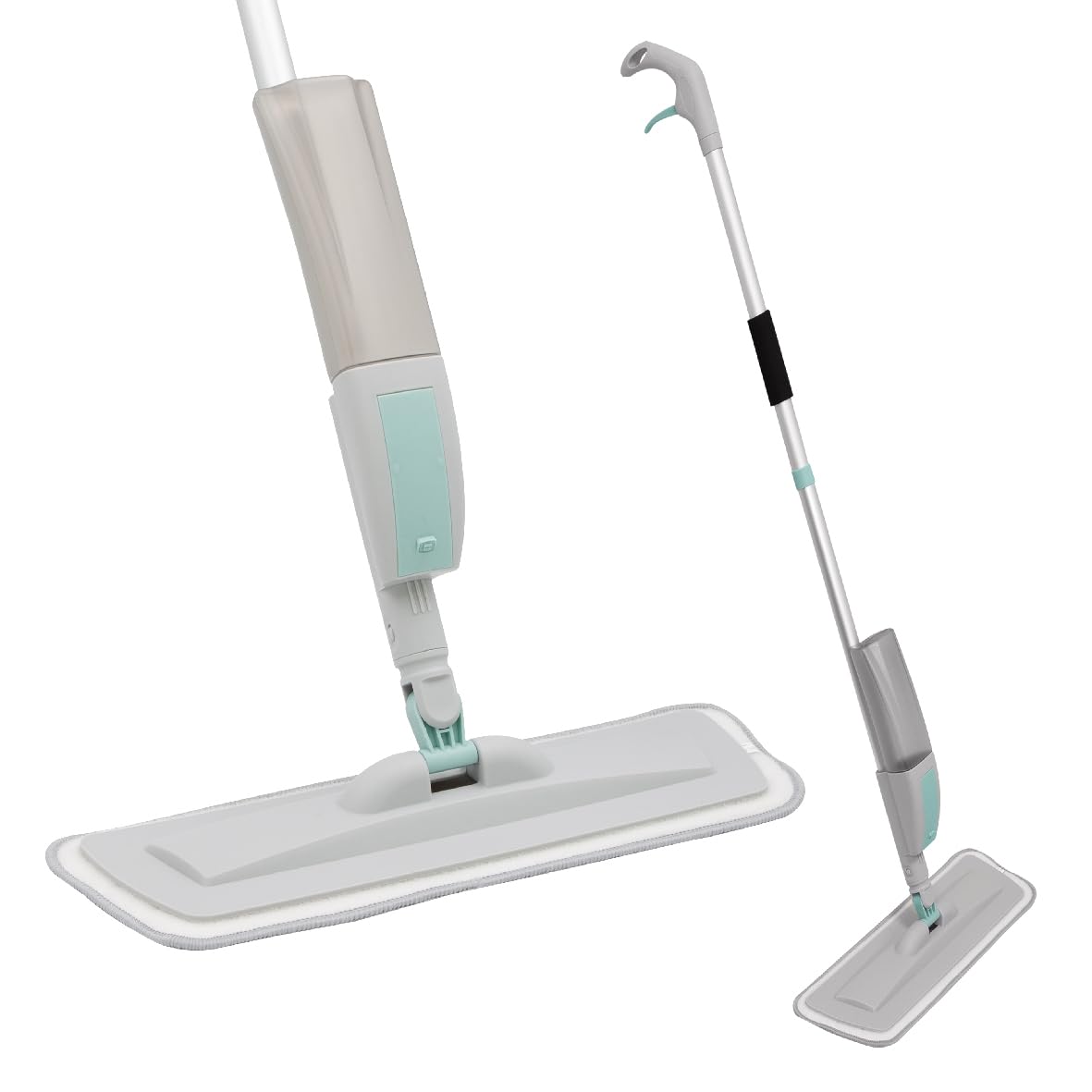 Anika Grey 66049 Spray Mop With Reusable And Washable Microfiber Pad / Wet And Dry Floor Cleaning With 400 Ml Refillable Bottle / Cleans House, Kitchen, Wood Floor, Laminate, Tiles