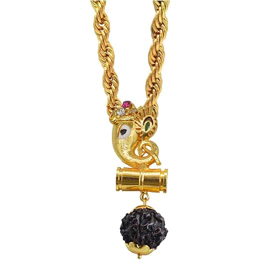 Chintamani Pendant Necklace for Men Gold Plated