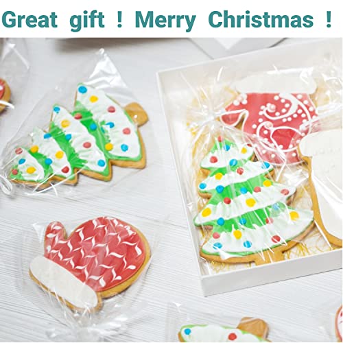 JOB JOL Cookie Cutters 6 PCS, Large Christmas Cookie Cutters, 4\'\', Gingerbread Man, Christmas Tree, Snowman, Light Bulb, Mitten