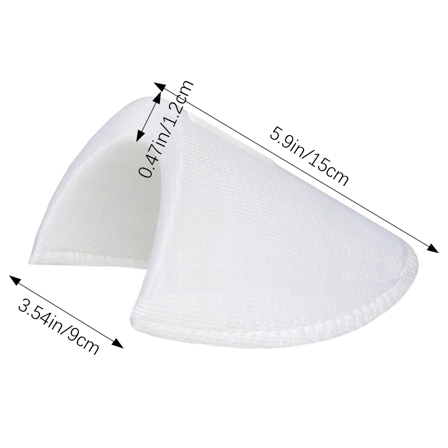 6 Pairs Self Adhesive Shoulder Pads Sponge Shoulder Pads Non Slip Shoulder Protectors Soft Covered Sewing Foam Pads for Blazer Clothes (Black&White)