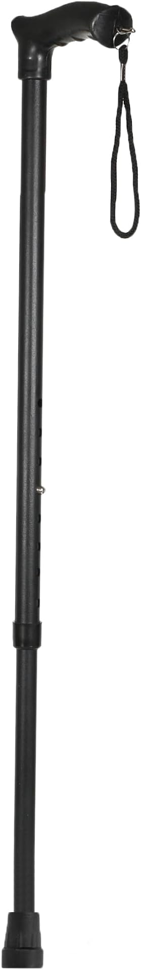 Walking Stick for Men and Women | Balancing Walking Support Stick with Non Slip Rubber Handle | Old Age Light Weight Walking Cane Height Adjustable (DORI Black)