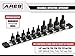 ARES 70610-10-Piece Low Profile Impact Stubby Star Bit Socket Set - Chrome-Moly Steel and Manganese Phosphate Coating Designed for Impact Use - Sizes Range from T10-T50 on a Reusable Storage Rail
