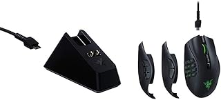 Razer Mouse Dock Chroma - Charging station with RGB illumination for mice like Viper Ultimate + Razer Naga Pro - Modular wireless gaming mouse