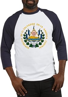 CafePress El Salvador Coat of Arms Baseball Baseball Shirt