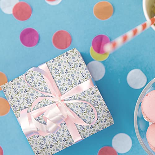 Yarumi Scrapbook Paper Pack10 × 10 Inches,Single-Sided Patterned Paper Scrapbooking Pages With Stickers,Blue,24 Pages,Floral Paper Collection Photo Embellishments Backdrops Card-Making Decoupage Paper #TOP6