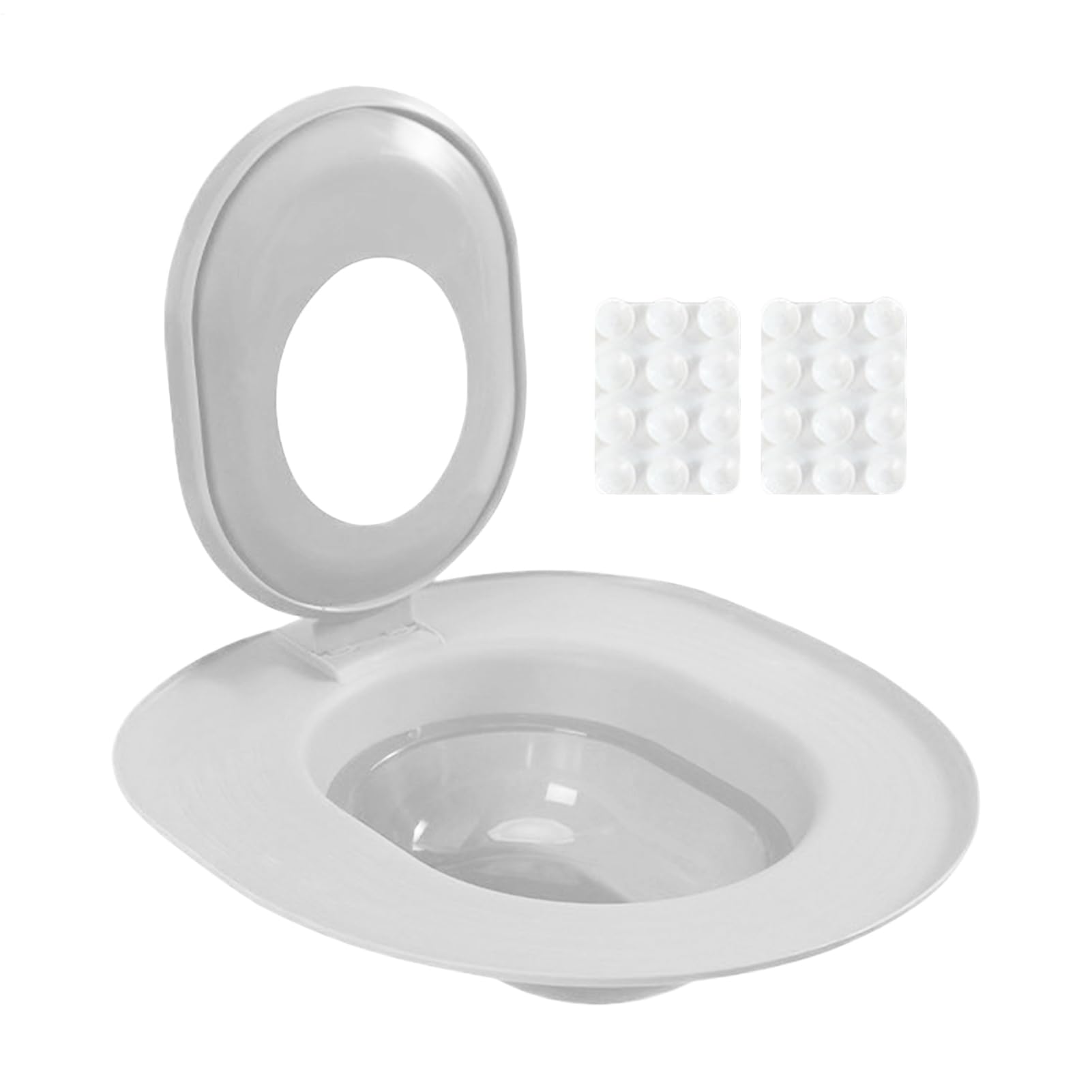 Kit di addestramento per il bagno dei gatti - Kit di addestramento per il sedile del WC dei gatti - Strumento sanitario con base non forata per gattino animale domestico