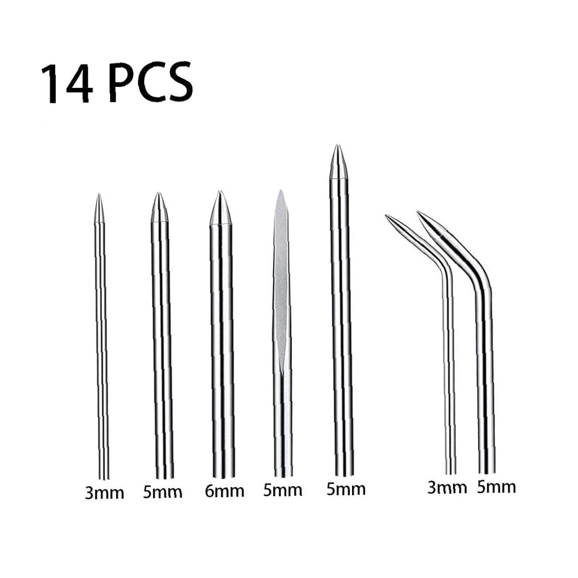 Paracord FID Marlin Spike Set Steel De Acero Inoxidable Paracord Lacching Stitching Agujas Y Herramienta De Suavizado Herramientas De Nudo para Trabajo De Cuero Paracord