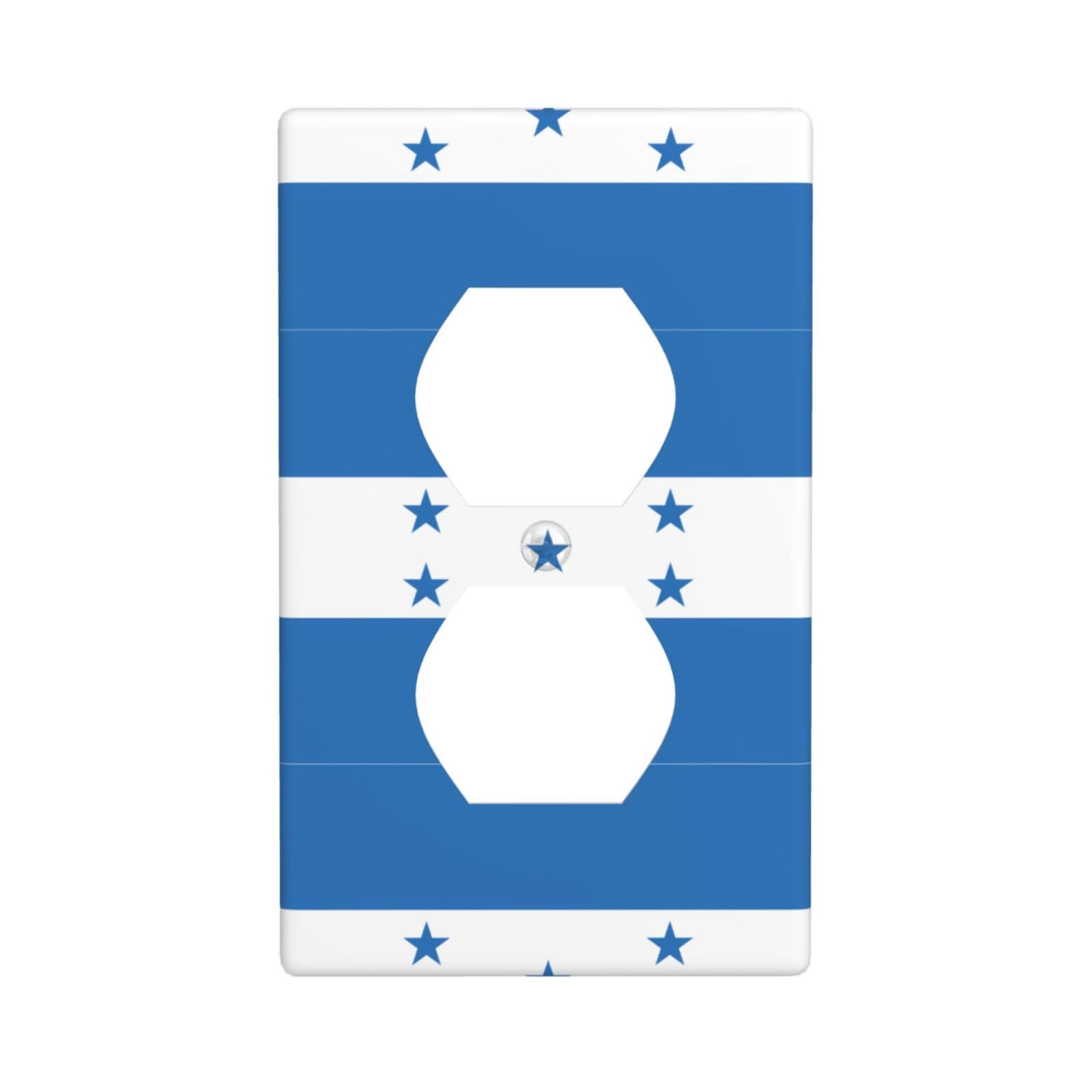 Flag of Honduras Decorative Switch Plate Cover-Unbreakable Polycarbonate Wall Plate for Home Office, 1 Gang with Screws
