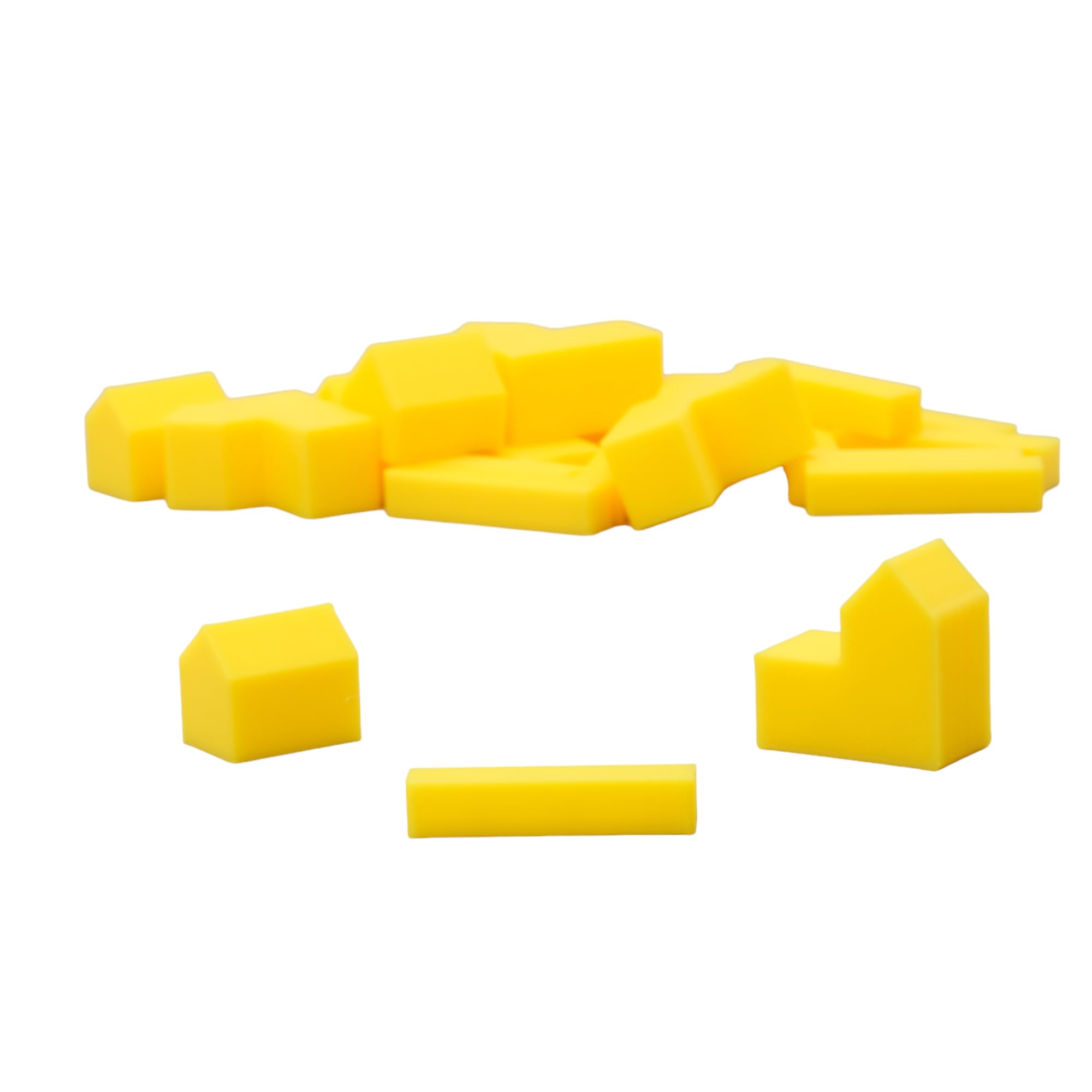 Replacement Pieces for Catan Board Game | Settlers Pieces | 82 Colors | Base Set | (05_Yellow)