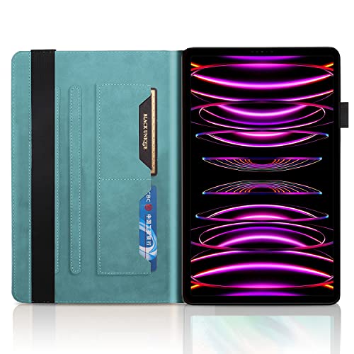Succtopy Case for iPad Pro 12.9 6th/5th/4th/3rd Generation Folio Flip PU Leather Cover with Pen Holder Protective Tablet Case with Stand Function for iPad Pro 12.9 Inch 2022/2021/2020/2018 Blue - Image 3