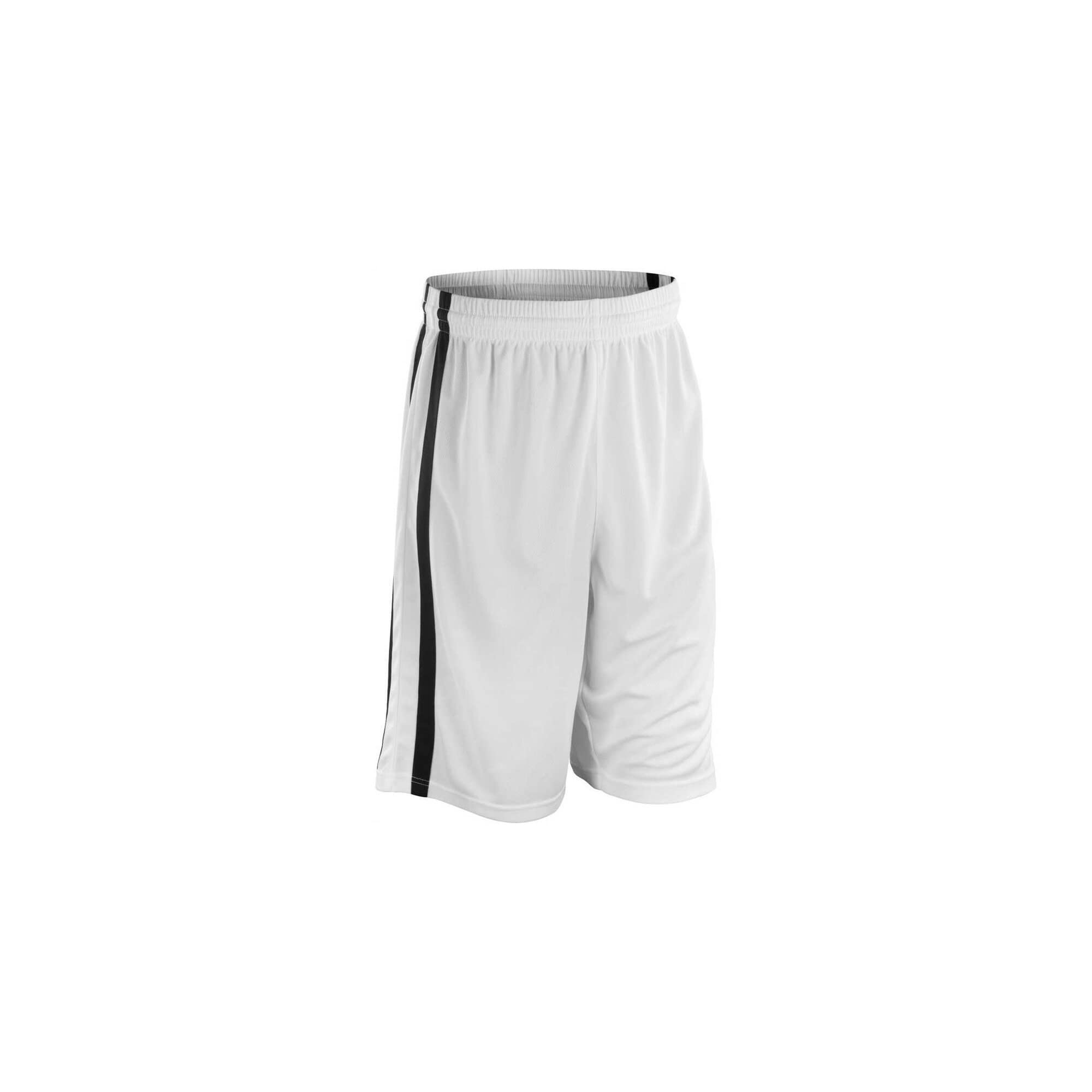 Spiro Men's White/Black Quick Dry Basketball Shorts (S) ()