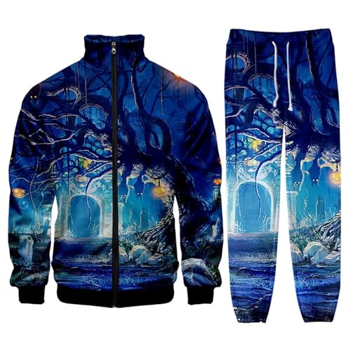 QTANZIQI s Chándales para Hombres Conjunto Completo Chándal con Capucha de Lana Chándal para Hombre Y2K Traje de Jogging Traje Deportivo Sudaderas con Capucha de 2 Piezas