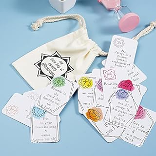 YISHI Funny Affirmation Card Gift with Storage Bag, 16Pcs Sweary Affirmation Cards, Positive Cards Self-improvement Anxiety Relief Encouragement for Self Friends