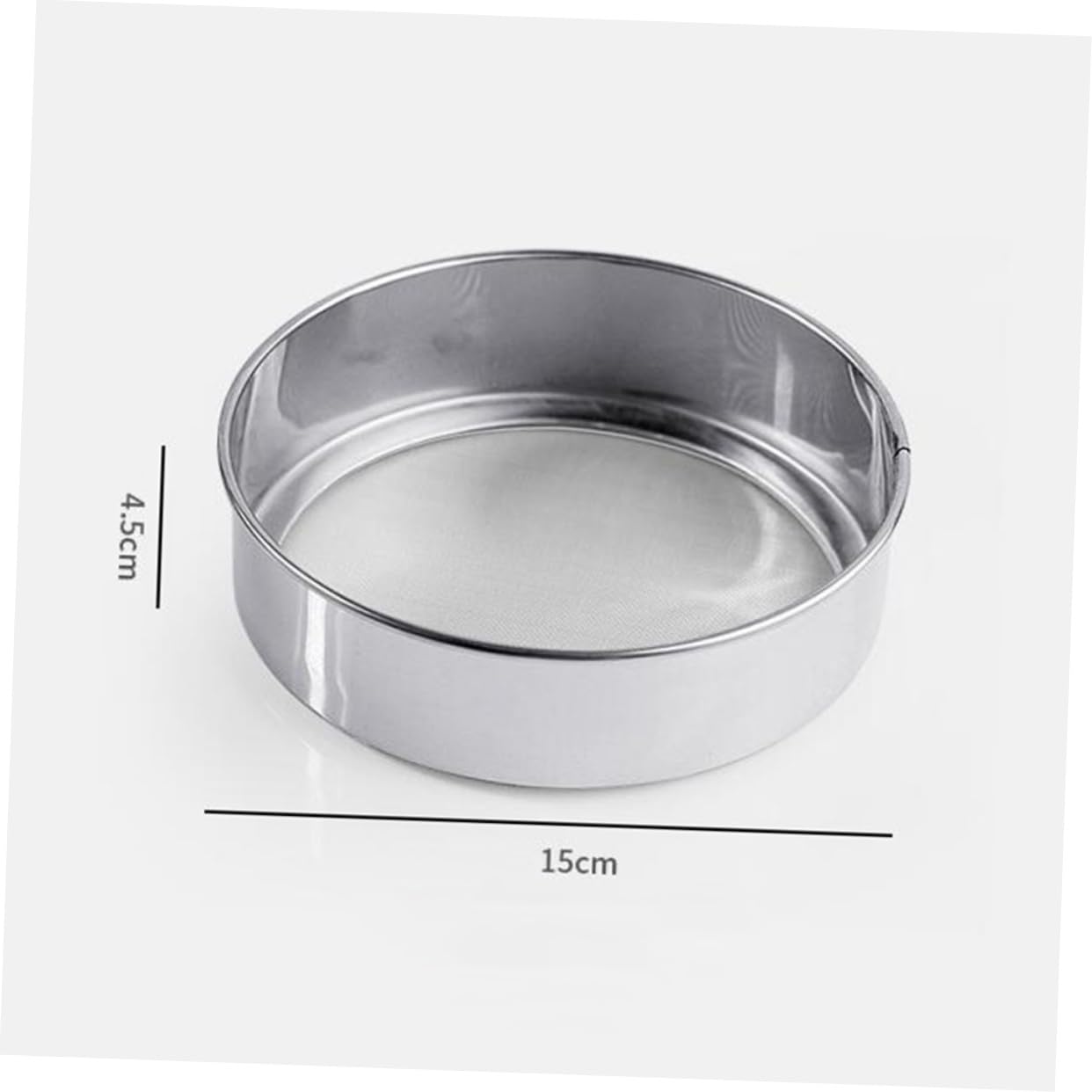 OFFSCH 2pcs Stainless Steel Powder Sifters with Fine Mesh Mesh Round Flour Sieve Strainers for Baking Kitchen Gadget for Quick Sifting of Flour Sugar Cocoa