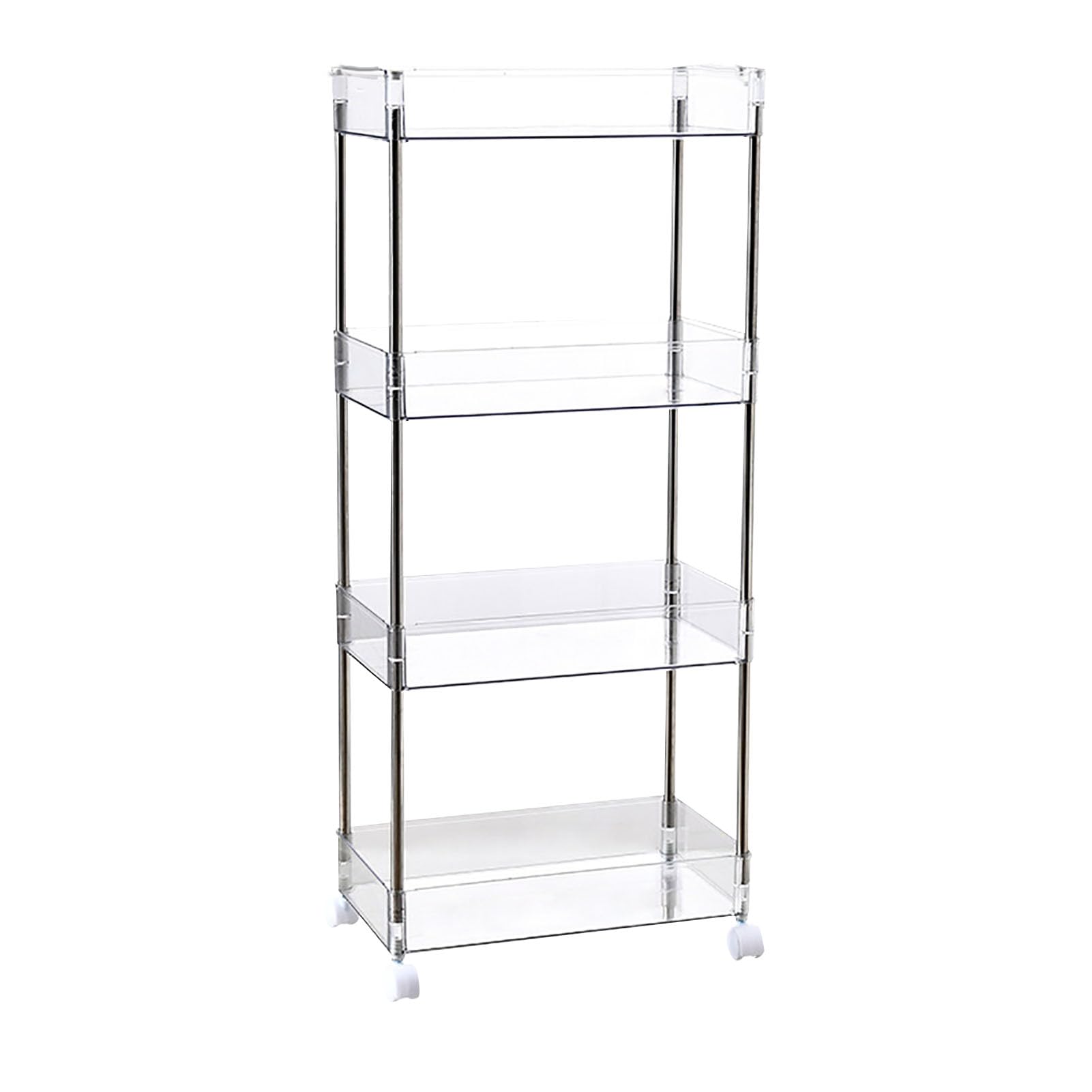 Organisateur de collations et cosmétiques transparent pour dortoir et salle de bain